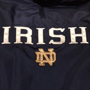 Notre Dame ND heavy jacket w/cotton inner lining full zip up. New condition.
